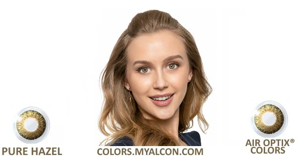 Air Optix Colors con graduación - LENTES4.com - colors.myalcon.com - Pure Hazel V1